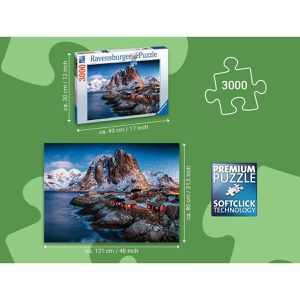 Produktbild für Puzzle Ravensburger 17081, Hamnoy - Lofoten