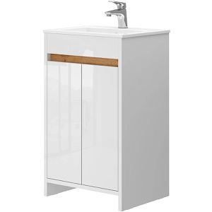 Waschtisch Vicco Lemgo, stehend, weiß hochglanz