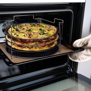 Produktbild für Pizzablech Relaxdays 10020495 antihaftbeschichtet rund Ø 32 cm