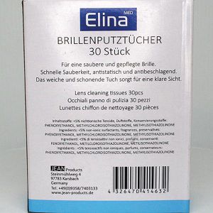 Produktbild für Brillenputztücher Elina-med 41463, feucht