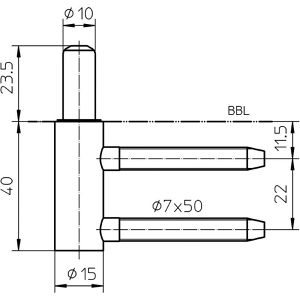 Produktbild für Türband Simonswerk Variant V 3400 WF, vernickelt