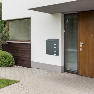 Produktbild für Briefkasten SafePost ScanPro BDL914, 4-fach, anthrazit, Stahl