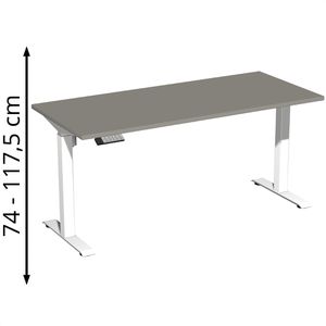 Schreibtisch Geramöbel Elevate Home, onyx / weiß