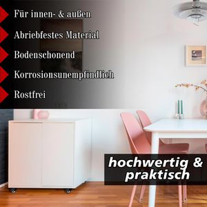 Produktbild für Möbelrolle PRIOstahl mit Anschraubplatte, 4 Stück