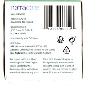 Produktbild für Slipeinlagen natracare panty liners Normal