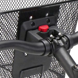 Produktbild für Fahrradkorb KLICKfix Oval Plus EF, schwarz, aus Metall, 18l