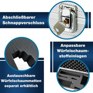 Produktbild für Transportkoffer PeakTech P 7255, abschließbar, aus Aluminium