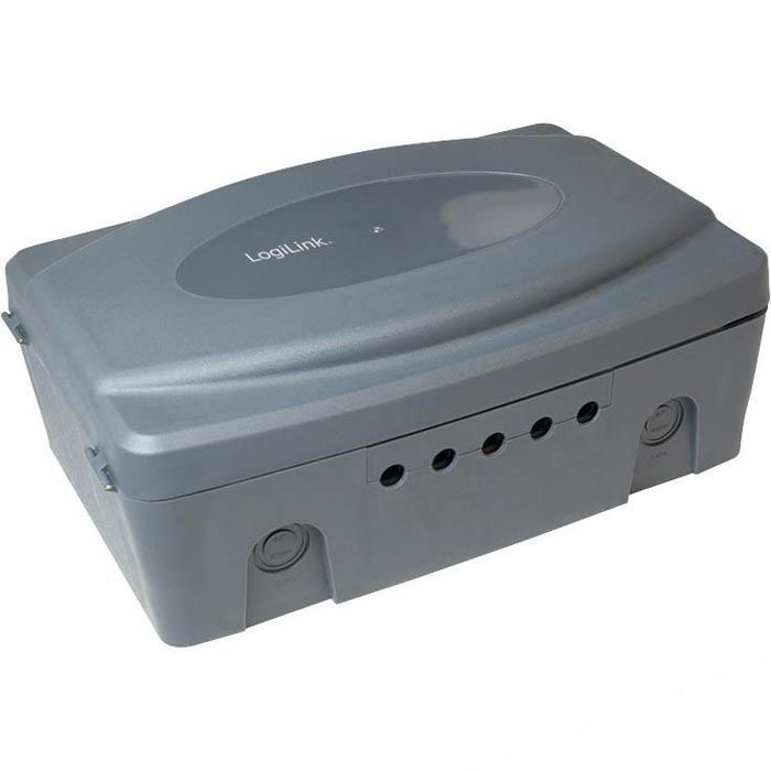 LogiLink Kabelbox LPS223, aus Kunststoff, grau, 32 x 21 x 12 cm – Böttcher AG