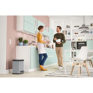 Produktbild für Mülleimer Hailo Öko uno Plus M, silber