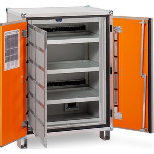 Produktbild für Akku-Ladeschrank CEMO Premium 8/10, mit 18 Steckdosen