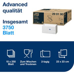 Produktbild für Papierhandtücher Tork Advanced, 290190, H3, 2-lagig