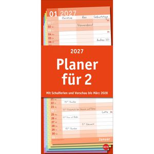 Produktbild für Familienplaner Heye 22489, Basic Planer für zwei, Jahr 2027