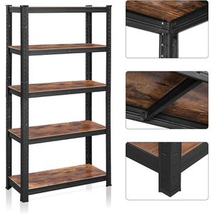 Produktbild für Schwerlastregal Songmics 5 Holzböden