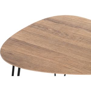 Produktbild für Beistelltisch Haku-Möbel 24369, Bologna 2 eiche, Holz / Metall