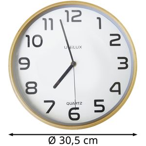 Produktbild für Wanduhr Unilux Baltic, Holz, Kunststoff, analog, Quarzuhr