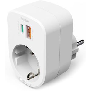 Steckdosenadapter Hama 00223343, weiß