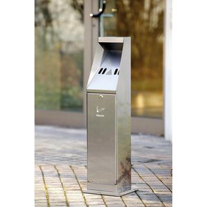 Produktbild für Aschenbecher Bartscher 860002, silber, für Outdoor, mit Dach