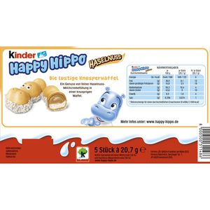 Produktbild für Schokoriegel Kinder Happy Hippo Haselnuss