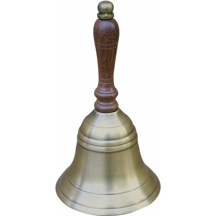 Roysmart Handglocke Aus Messing – Klassische Tischglocke Mit Lautem, Klarem Klang | Für Schule, Hotel & Zuhause