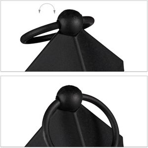Produktbild für Laterne Relaxdays 10025432, schwarz, outdoor