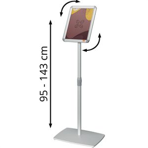 Produktbild für Infoständer Nobo 1902383 aus Aluminium, silber, A4