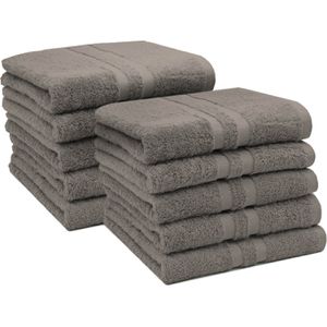 Handtuch Zollner Amalfi Set, taupe, 50 x 100 cm