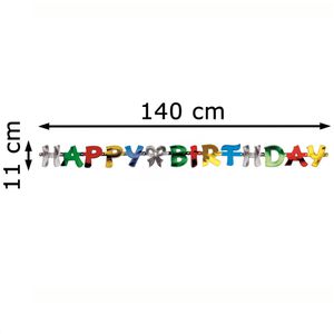 Produktbild für Girlande Papstar 18698 Happy Birthday, 1,4m