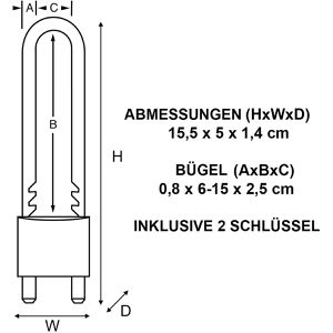 Produktbild für Vorhängeschloss Master-Lock 1950EURD, 45mm