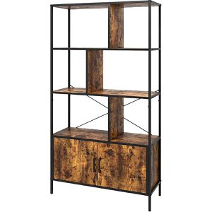 Bücherregal Vicco Fyrk, schwarz / dunkelbraun