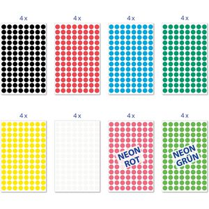 Produktbild für Markierungspunkte Zweckform 59994, farbig sortiert