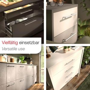 Produktbild für Möbelgriffe SO-TECH G10, silber, aus Edelstahl