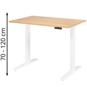 Produktbild für Schreibtisch Hammerbacher XMKA 12, eiche / weiß