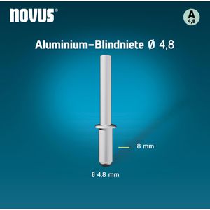 Produktbild für Blindnieten Novus-Tools 045-0093, Aluminium, Set