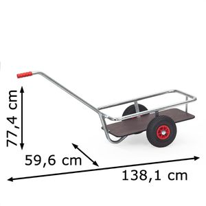 Produktbild für Handwagen Fetra 6091L, mit Plattform, verzinkt