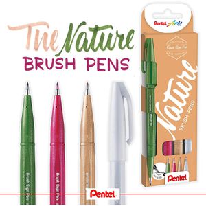 Produktbild für Brush-Pen Pentel SES15N-4, Nature Brush Pen Set