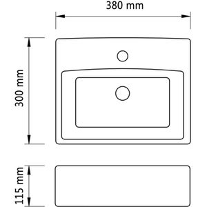 Produktbild für Waschbecken vidaXL 141940, aus Keramik, weiß