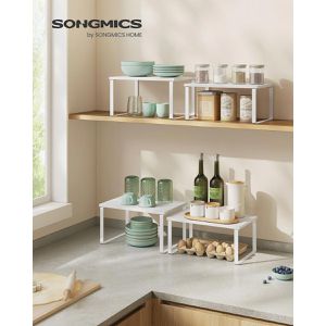 Produktbild für Küchenregal Songmics KCS028W01, weiß, 4er Set