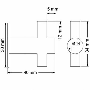 Produktbild für Garderobenhaken SO-TECH Cora II, 108379, silber