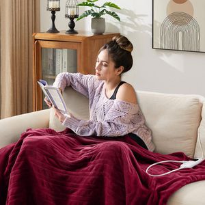 Produktbild für Heizdecke Arebos 105347, bordeaux