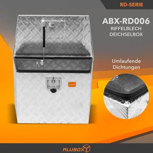 Produktbild für Deichselbox ALUBOX-Alukiste ABX-RD006, Aluminium Riffelblech