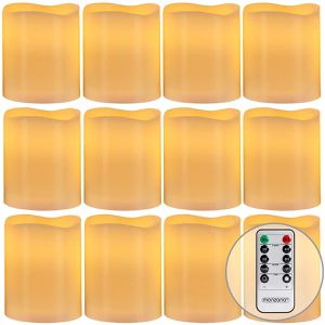 LED-Kerze Monzana 107579 Echtwachs creme