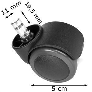 Produktbild für Stuhlrollen hJh-OFFICE ROLO, 619006, 5 Stück