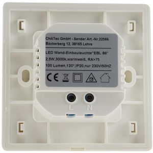 Produktbild für Wandleuchte ChiliTec EBL 86, aus Kunststoff, für innen