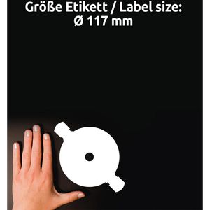 Produktbild für CD-Etiketten Zweckform L7676-25 Super Size, weiß
