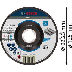 Produktbild für Schruppscheibe Bosch PRO Metal, 2608619259