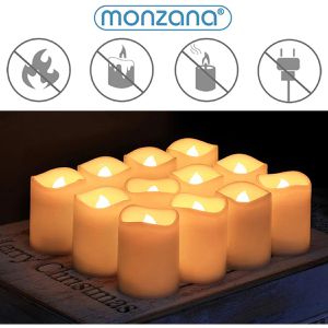 Produktbild für LED-Kerze Monzana 107579 Echtwachs creme