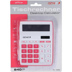 Produktbild für Taschenrechner Genie 840P, weiß/pink
