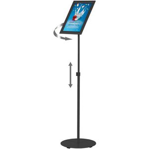 Produktbild für Infoständer Update-Displays aus Aluminium, schwarz, A4