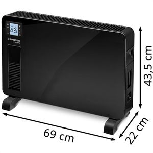 Produktbild für Konvektorheizung Trotec Design TCH 2311 E, schwarz