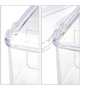 Produktbild für Teebox Relaxdays für Teebeutel, transparent, aus Kunststoff